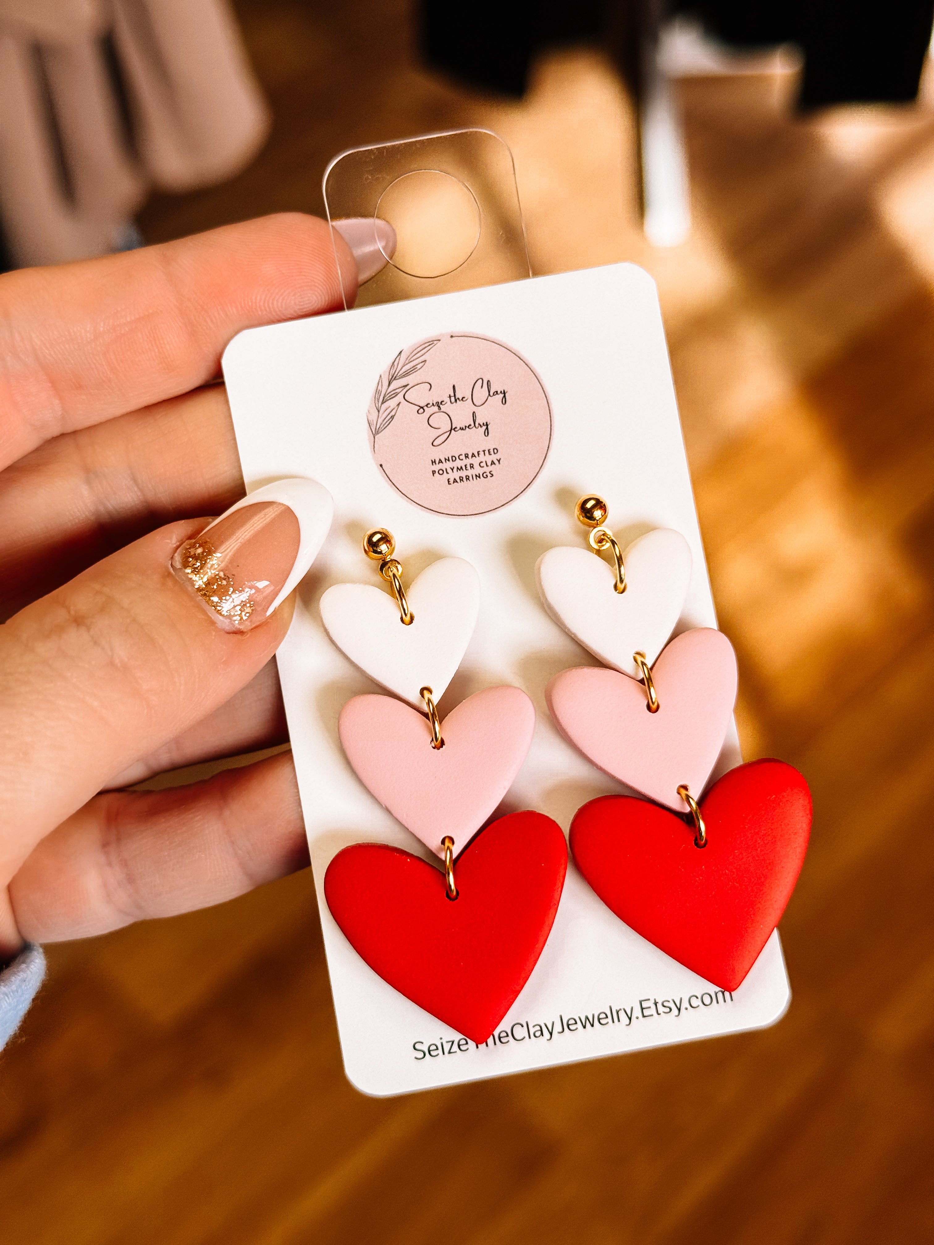 P.S. I Love You Clay Earrings-Earrings-Dear Me Southern Boutique, located in DeRidder, Louisiana