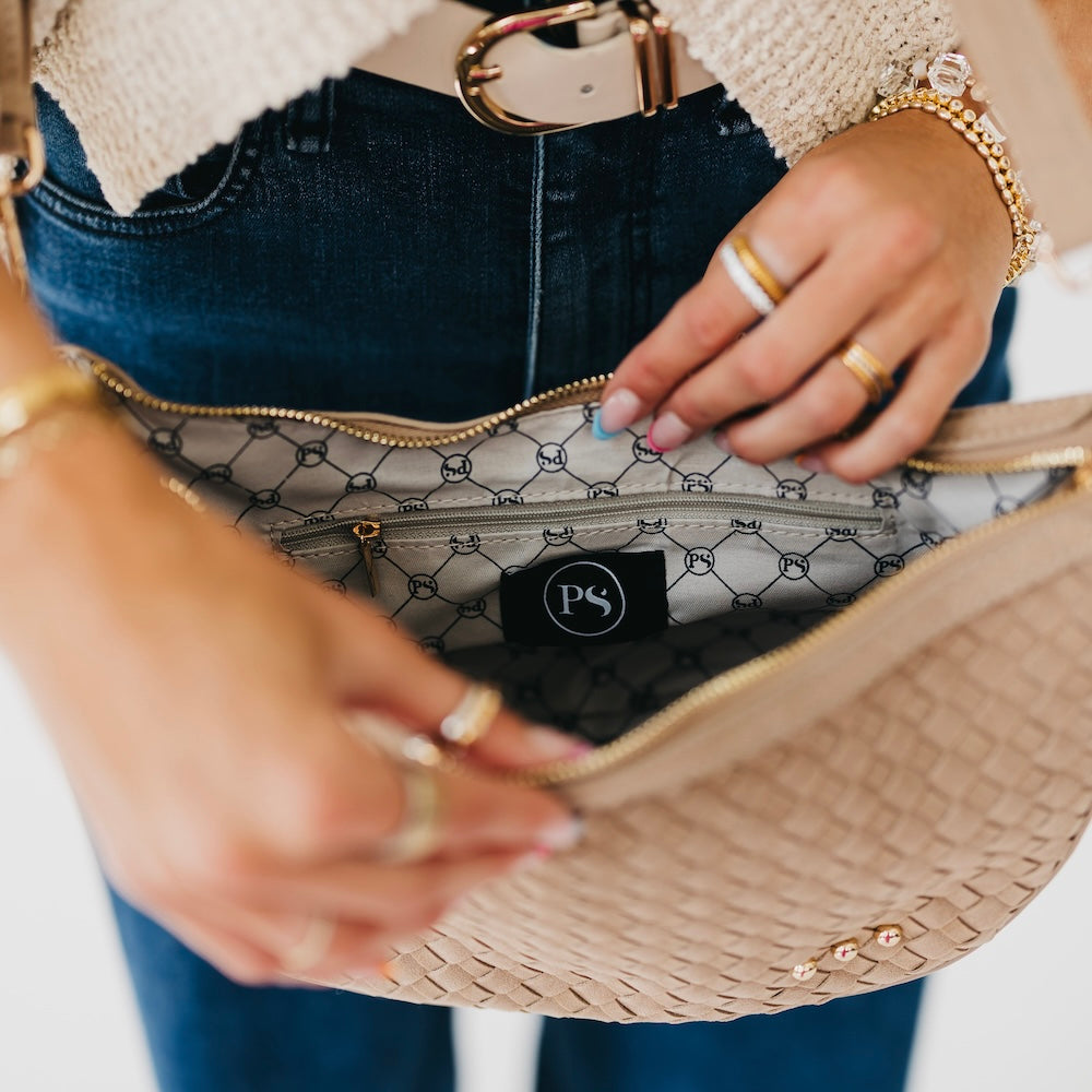 Paige Suede Woven Crossbody-Presales-Dear Me Southern Boutique, located in DeRidder, Louisiana