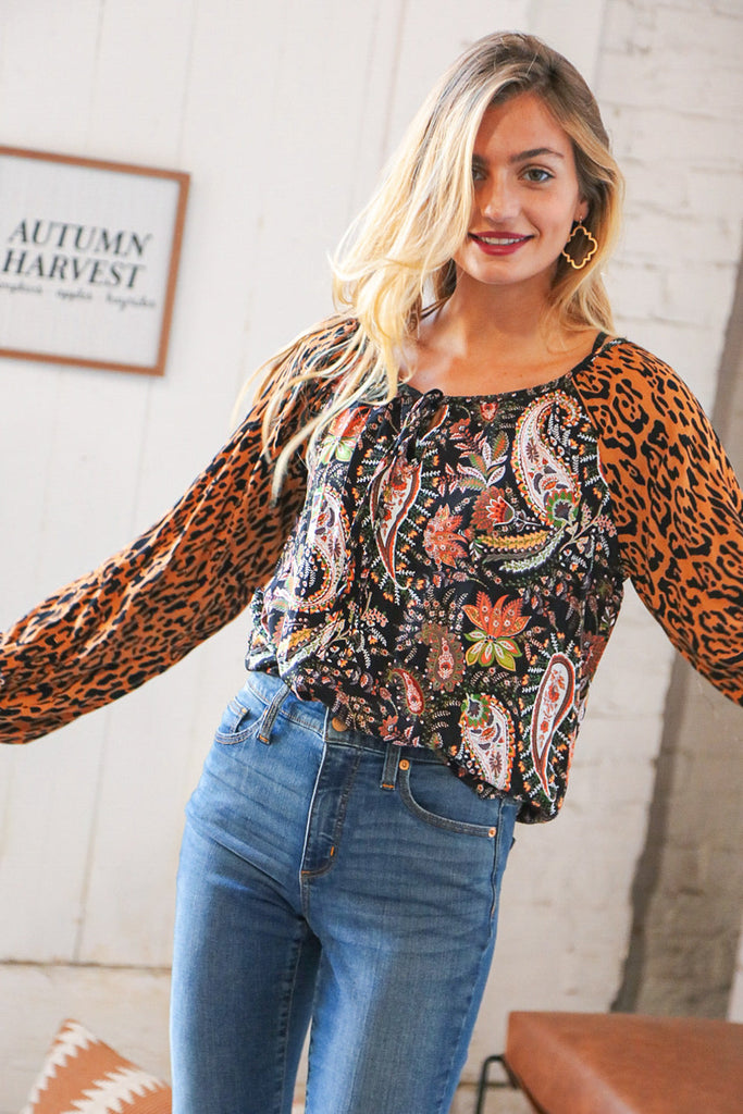 Paisley Babe Blouse-Dear Me Southern Boutique, located in DeRidder, Louisiana