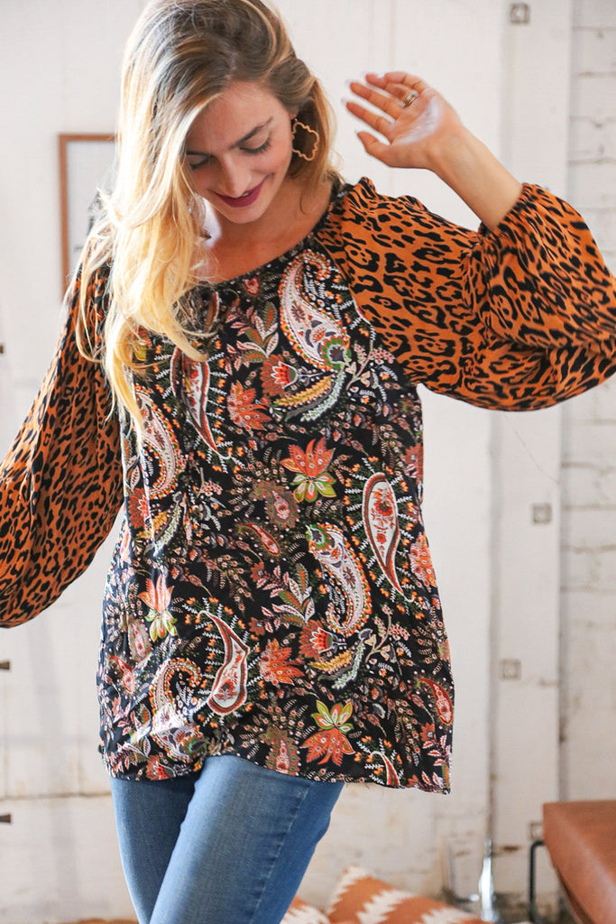 Paisley Babe Blouse-Dear Me Southern Boutique, located in DeRidder, Louisiana