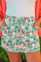 Palm Beach Flamingo Everyday Skort-Skort-Dear Me Southern Boutique, located in DeRidder, Louisiana