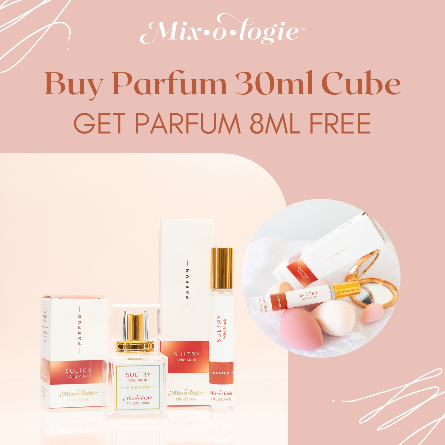 Parfum Spray (30 mL) Cube with Free 8mL Parfum Spray by Mixologie-Presales-Dear Me Southern Boutique, located in DeRidder, Louisiana