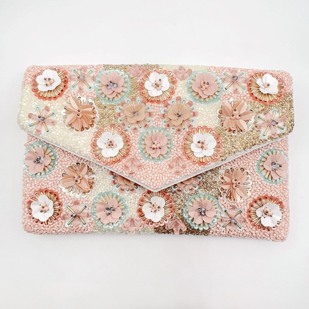 Pastel Floral Clutch-Dear Me Southern Boutique, located in DeRidder, Louisiana