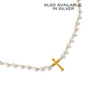 Pearl Cross Necklace-Dear Me Southern Boutique, located in DeRidder, Louisiana