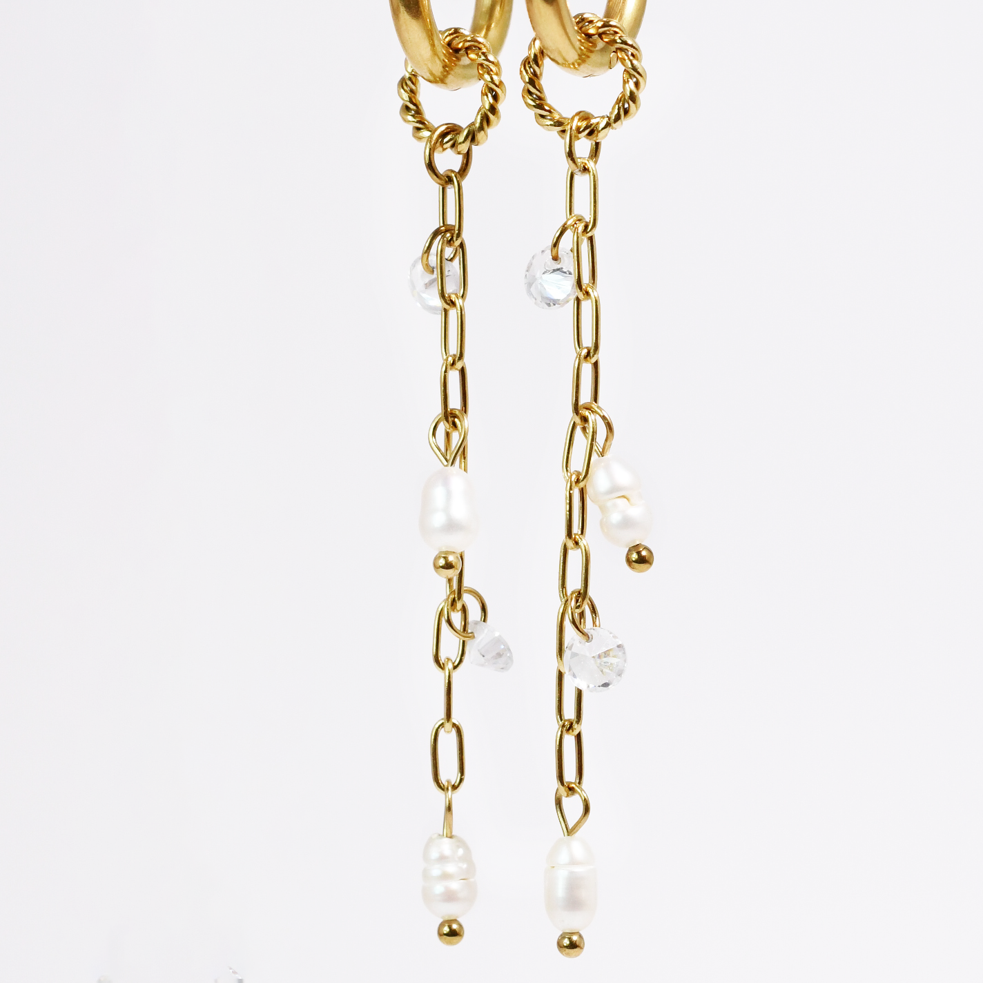 Pearl Drops Love Waterproof Earrings-Jewelry - Earrings-Dear Me Southern Boutique, located in DeRidder, Louisiana