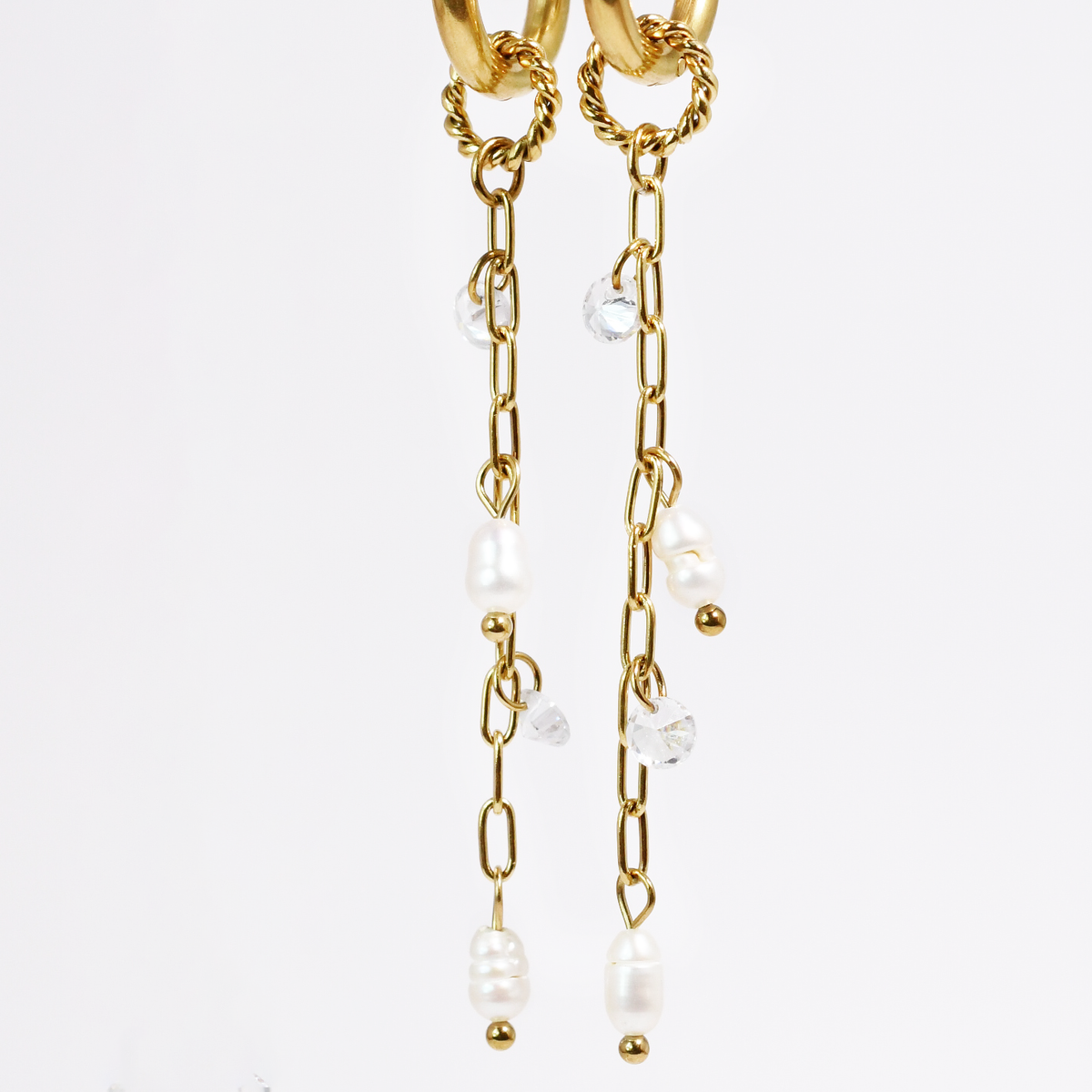 Pearl Drops Love Waterproof Earrings-Jewelry - Earrings-Dear Me Southern Boutique, located in DeRidder, Louisiana