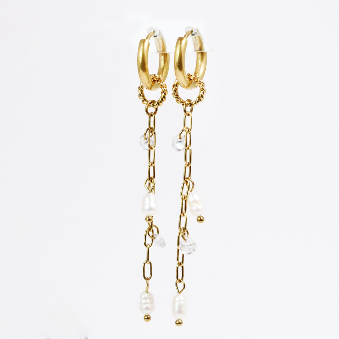 Pearl Drops Love Waterproof Earrings-Jewelry - Earrings-Dear Me Southern Boutique, located in DeRidder, Louisiana