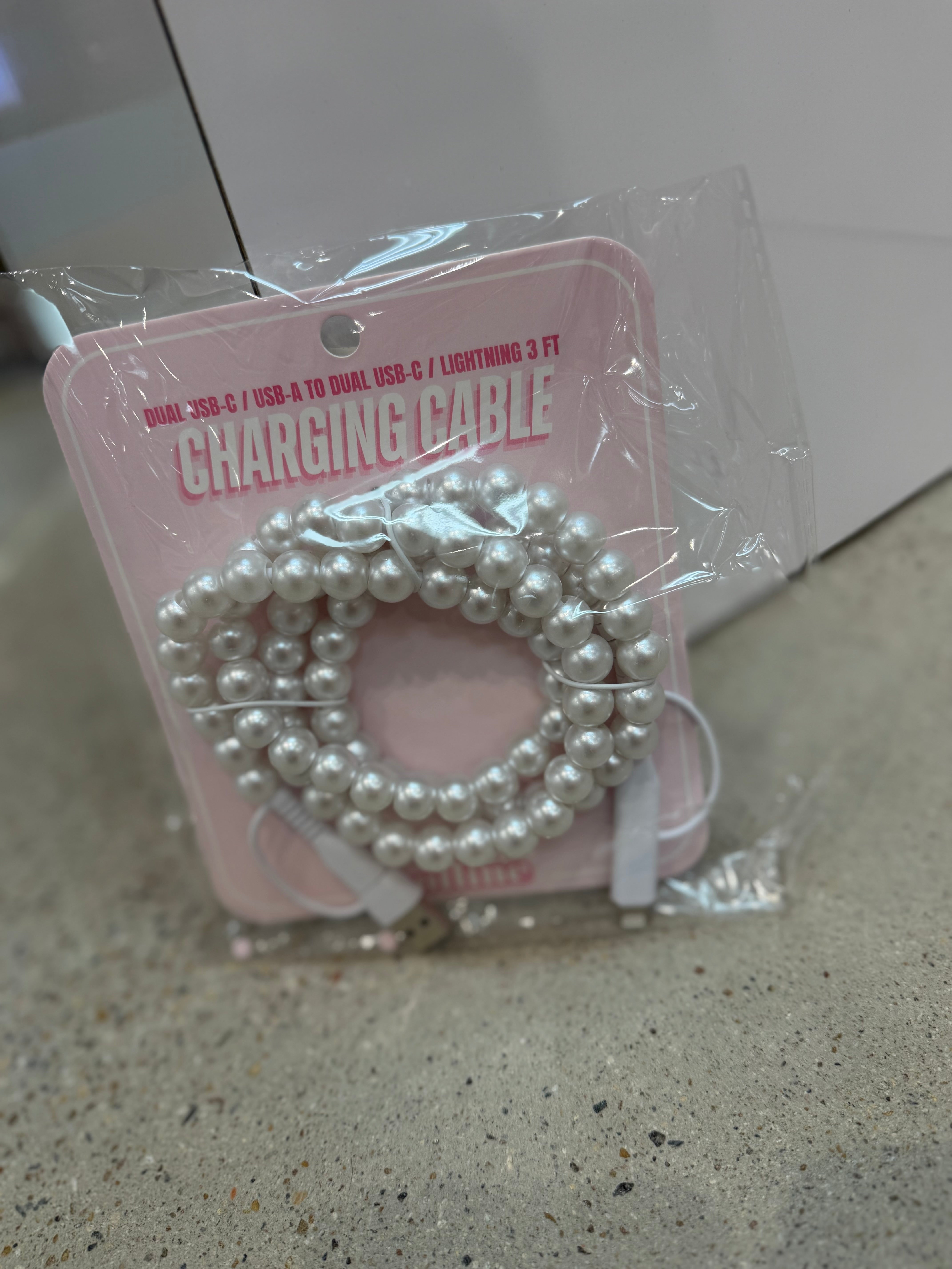 Pearl Phone Charger-Phone Accessories-Dear Me Southern Boutique, located in DeRidder, Louisiana