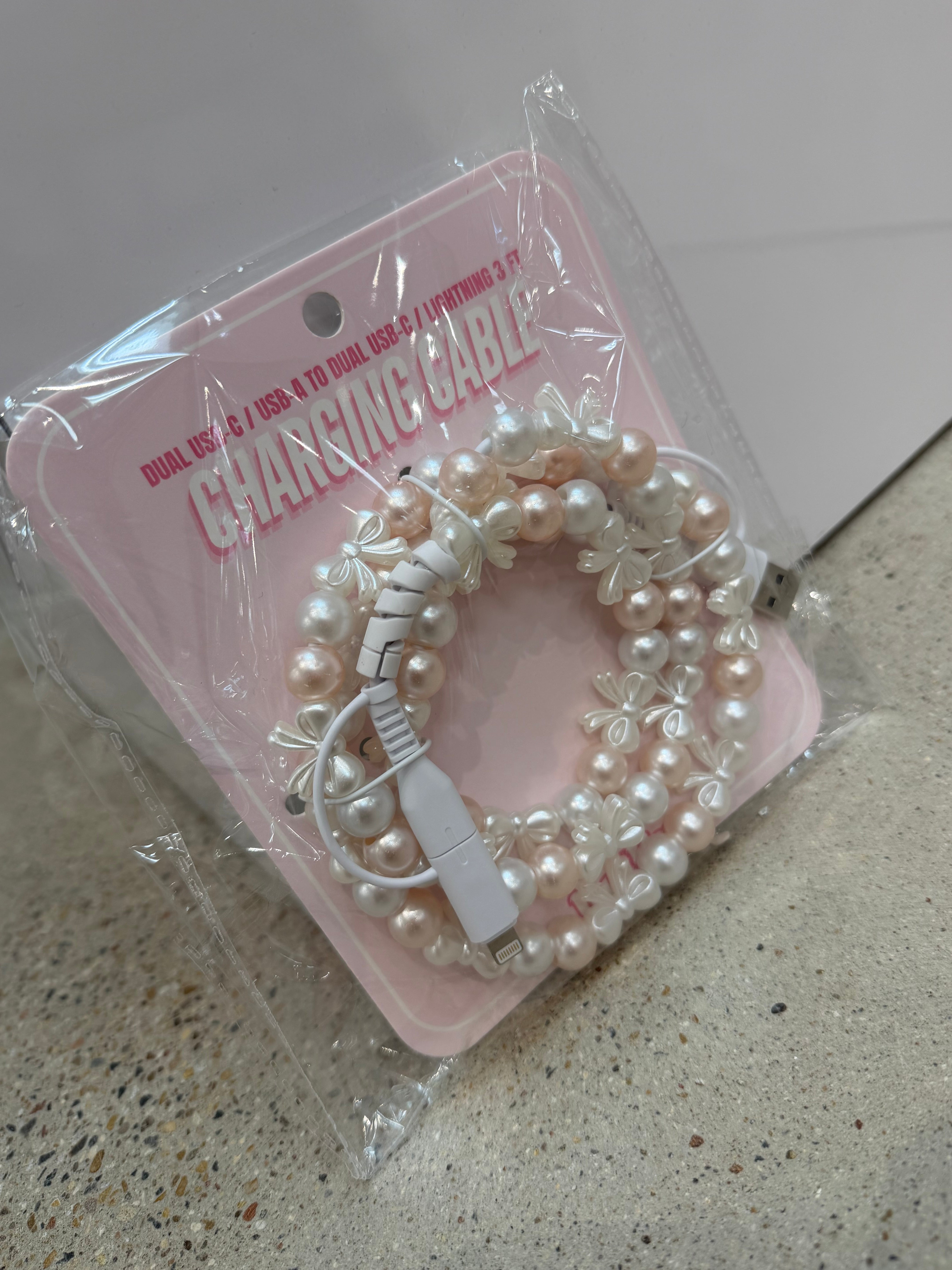 Pearl Phone Charger-Phone Accessories-Dear Me Southern Boutique, located in DeRidder, Louisiana