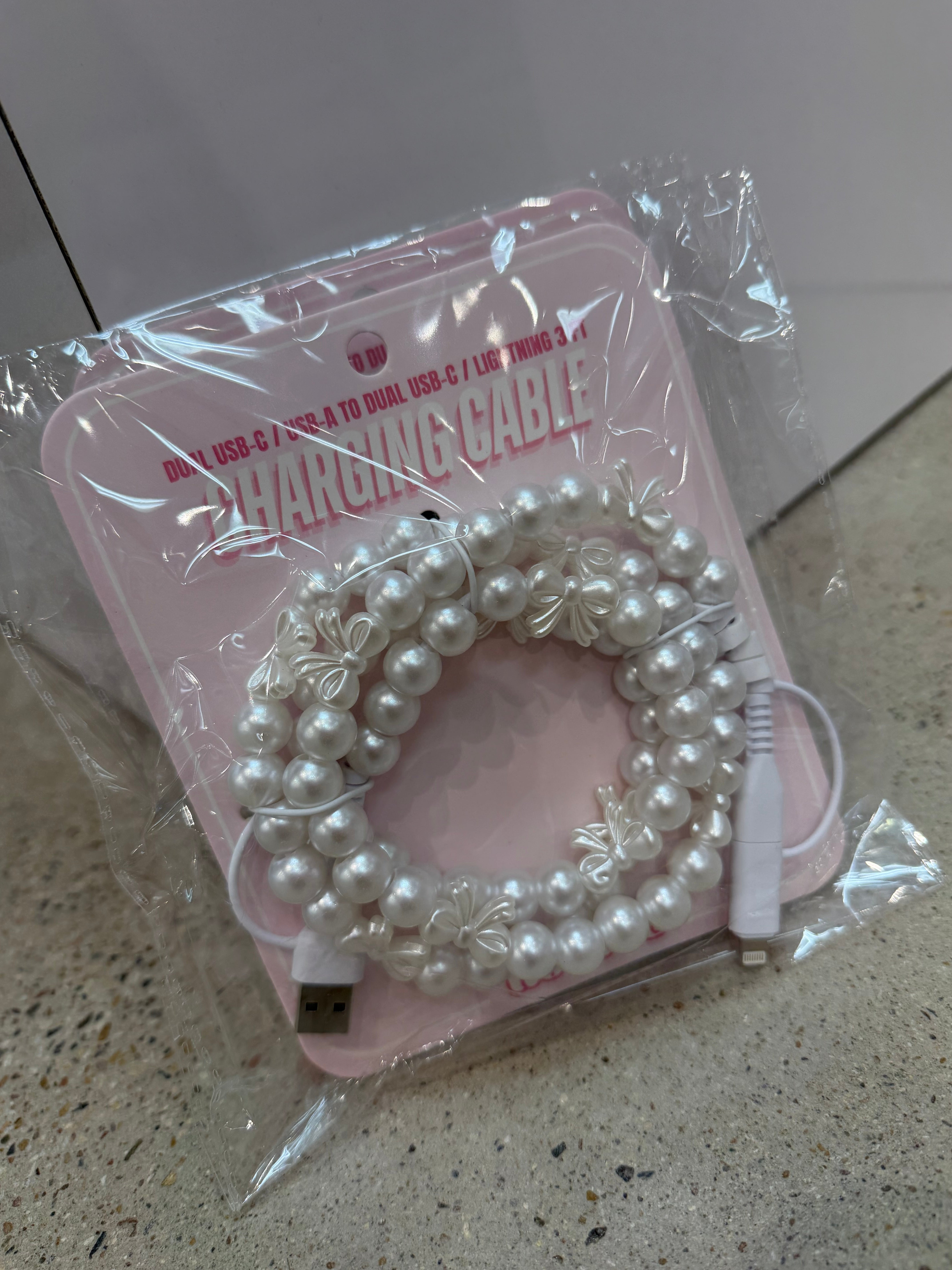 Pearl Phone Charger-Phone Accessories-Dear Me Southern Boutique, located in DeRidder, Louisiana