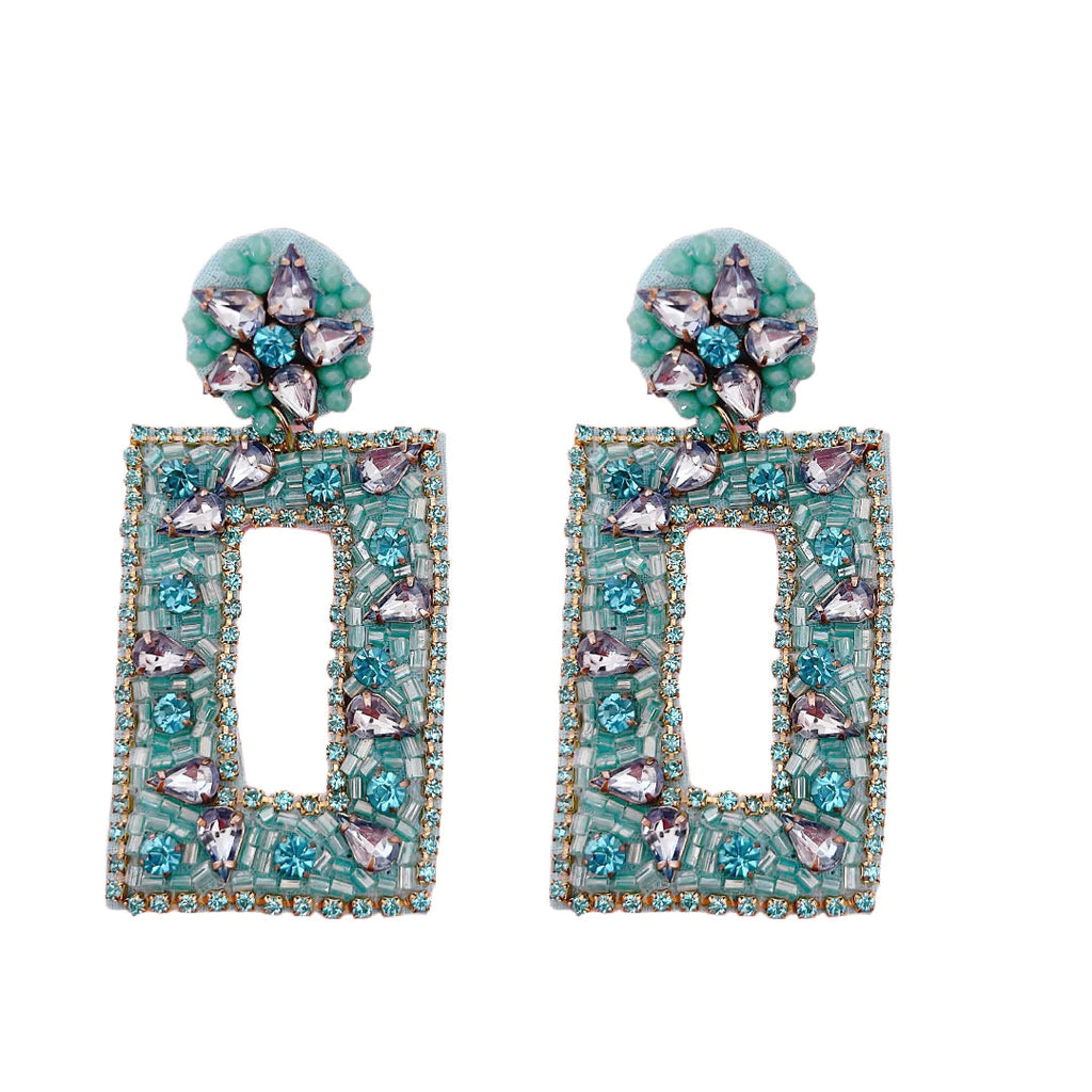Penelope Turquoise Earrings-Dear Me Southern Boutique, located in DeRidder, Louisiana