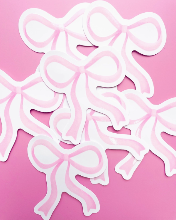 Pink Bow Sticker-JAG Stickers-Dear Me Southern Boutique, located in DeRidder, Louisiana