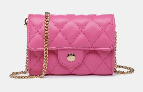 Pink Crossbody Clutch-Bags-Dear Me Southern Boutique, located in DeRidder, Louisiana