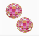 Pink Disco Ball Enamel Studs-Earrings-Dear Me Southern Boutique, located in DeRidder, Louisiana