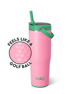 Pink Golf Ball Leakproof To-Go Tumbler 30oz-Wine + Cocktails-Dear Me Southern Boutique, located in DeRidder, Louisiana