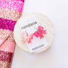 Pink Mini Coquette Bow Randans Dangles-Earrings-Dear Me Southern Boutique, located in DeRidder, Louisiana