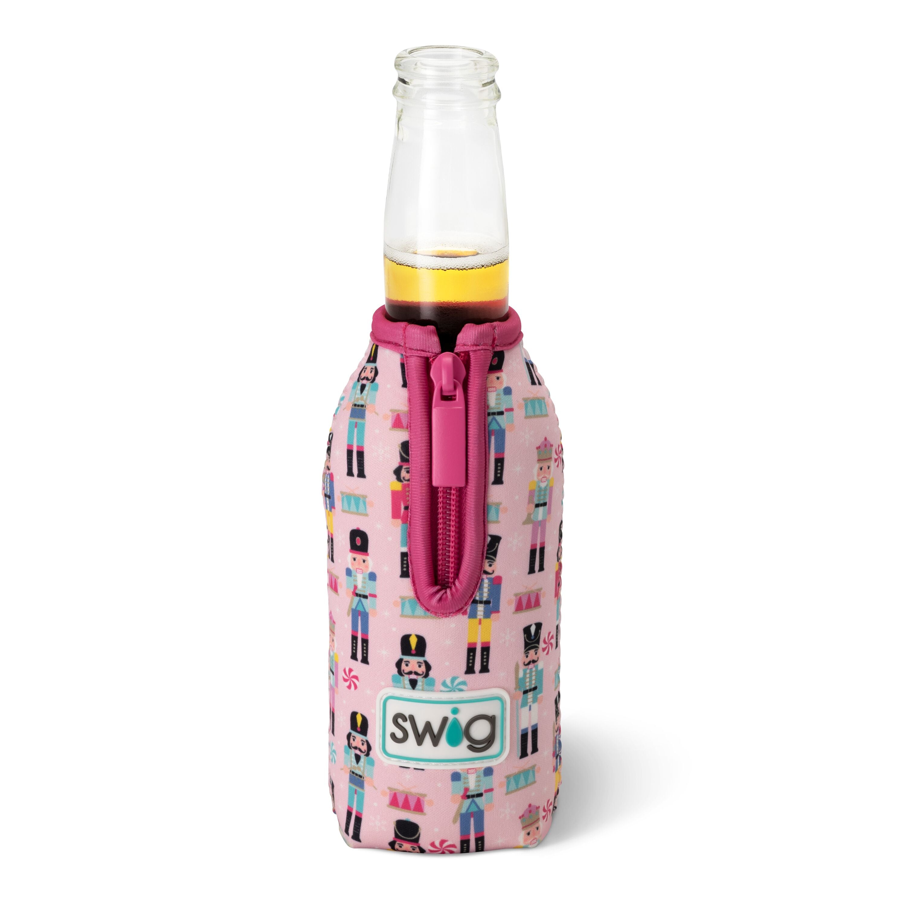 Pink Nutcracker Swig Bottle Coolie-Drink Coolies-Dear Me Southern Boutique, located in DeRidder, Louisiana