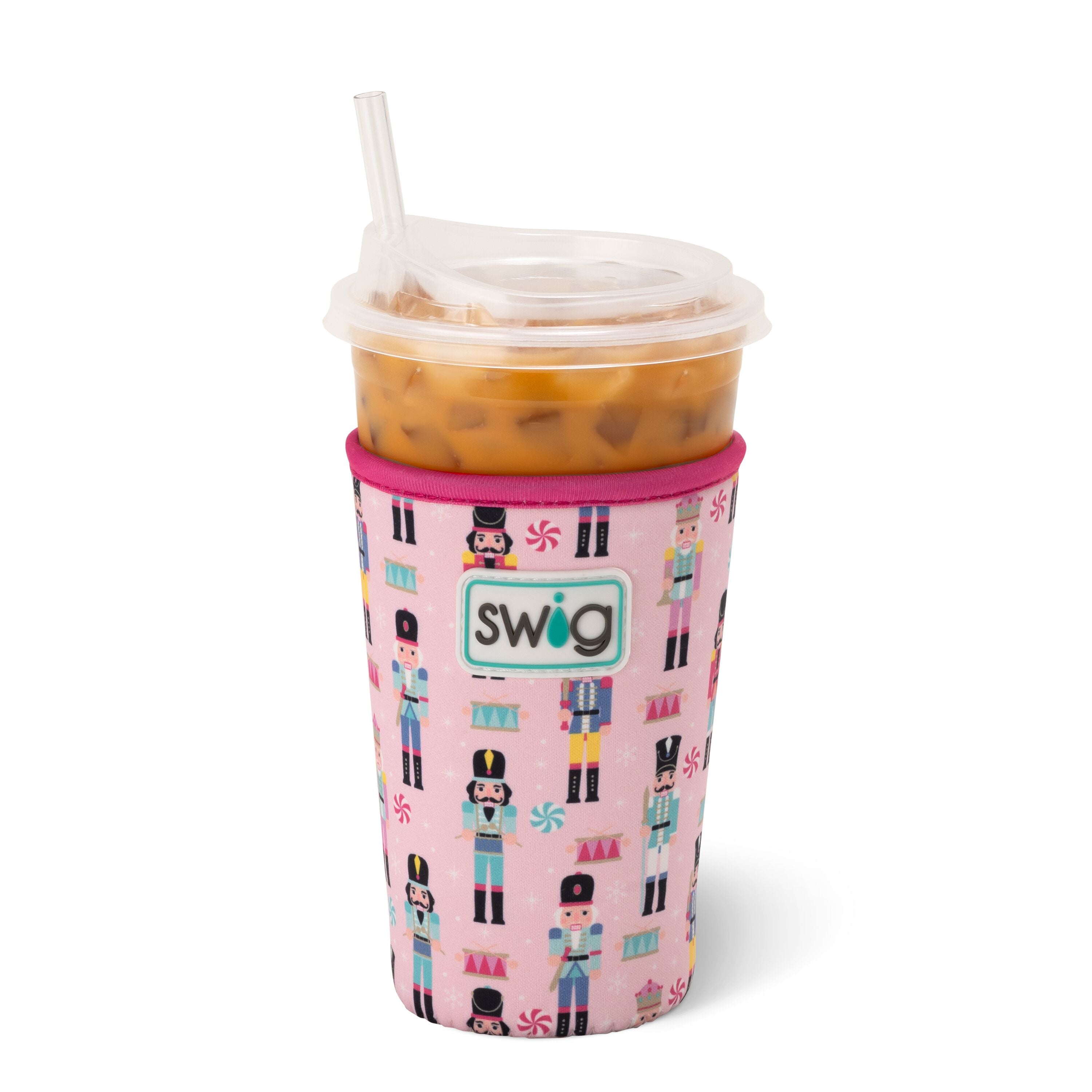 Pink Nutcracker Swig Iced Cup Coolie-Drink Coolies-Dear Me Southern Boutique, located in DeRidder, Louisiana