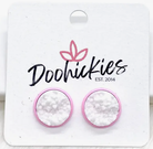 Pink & White Druzy Studs-Earrings-Dear Me Southern Boutique, located in DeRidder, Louisiana