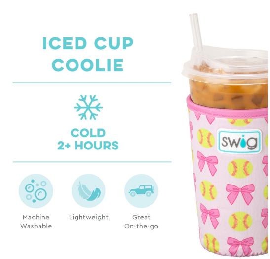 Pitch Hit Run Swig Iced Cup Coolie-Drink Coolies-Dear Me Southern Boutique, located in DeRidder, Louisiana