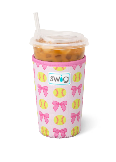 Pitch Hit Run Swig Iced Cup Coolie-Drink Coolies-Dear Me Southern Boutique, located in DeRidder, Louisiana