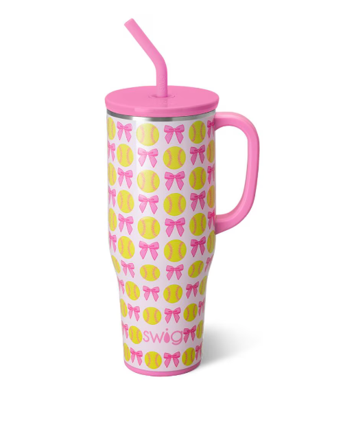 Pitch Hit Run Swig Mega Mug 40oz-Mega Mugs-Dear Me Southern Boutique, located in DeRidder, Louisiana