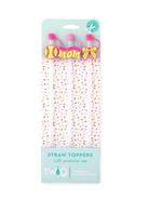 Pitch Hit Run Swig Straw Topper Set-Straw Toppers-Dear Me Southern Boutique, located in DeRidder, Louisiana