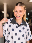 Polka Dot Color Block Lounge Set-Loungewear/Pajamas-Dear Me Southern Boutique, located in DeRidder, Louisiana