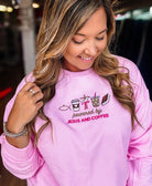 Powered By Jesus and Coffee Pullover-Pullover-Dear Me Southern Boutique, located in DeRidder, Louisiana