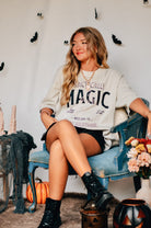 Practically Magic Mock Neck Tee-Dear Me Southern Boutique, located in DeRidder, Louisiana