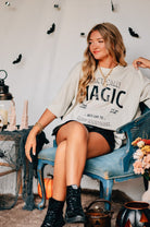 Practically Magic Mock Neck Tee-Dear Me Southern Boutique, located in DeRidder, Louisiana