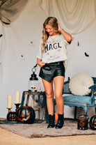 Practically Magic Mock Neck Tee-Dear Me Southern Boutique, located in DeRidder, Louisiana