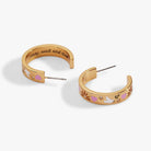 Pray, Wait, And Trust Hoop Earrings-Jewelry - Earrings-Dear Me Southern Boutique, located in DeRidder, Louisiana