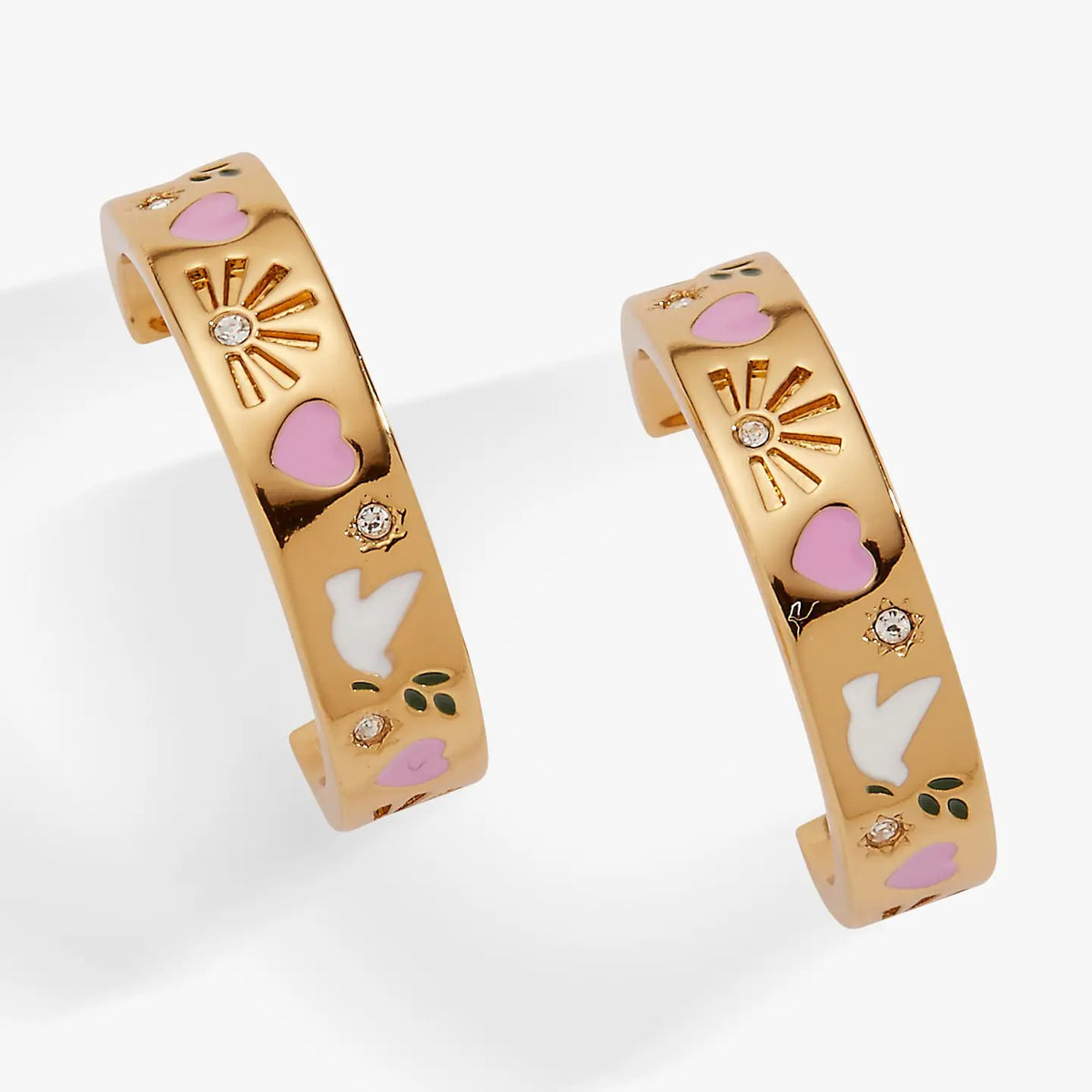 Pray, Wait, And Trust Hoop Earrings-Jewelry - Earrings-Dear Me Southern Boutique, located in DeRidder, Louisiana