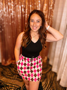 Preppy Argyle Everyday Skort-Presales-Dear Me Southern Boutique, located in DeRidder, Louisiana
