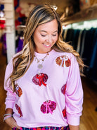 Pretty In Pumpkins Womens Pullover - Pink-Sweatshirts-Dear Me Southern Boutique, located in DeRidder, Louisiana