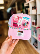 Pretty Pink Cowgirl Trucker Hat-Headwear/Hats-Dear Me Southern Boutique, located in DeRidder, Louisiana