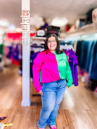 Pretty Wicked Split Satin Blouse-Blouses-Dear Me Southern Boutique, located in DeRidder, Louisiana