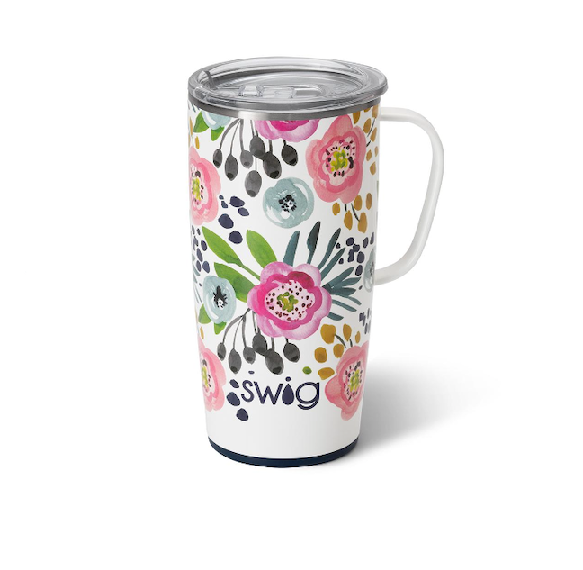 Primrose Swig Travel Mug-Travel Mugs-Dear Me Southern Boutique, located in DeRidder, Louisiana