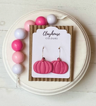 Pumpkin Hoops- Hot Pink-Earrings-Dear Me Southern Boutique, located in DeRidder, Louisiana