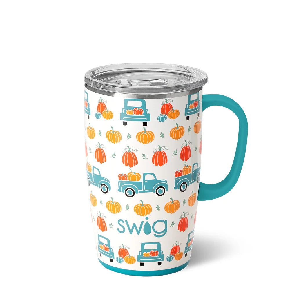 Pumpkin Patch Swig Travel Mug 18oz-Travel Mugs-Dear Me Southern Boutique, located in DeRidder, Louisiana