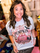 Pumpkin Princess Bougie Rhinestone Tee-Graphic Tees-Dear Me Southern Boutique, located in DeRidder, Louisiana