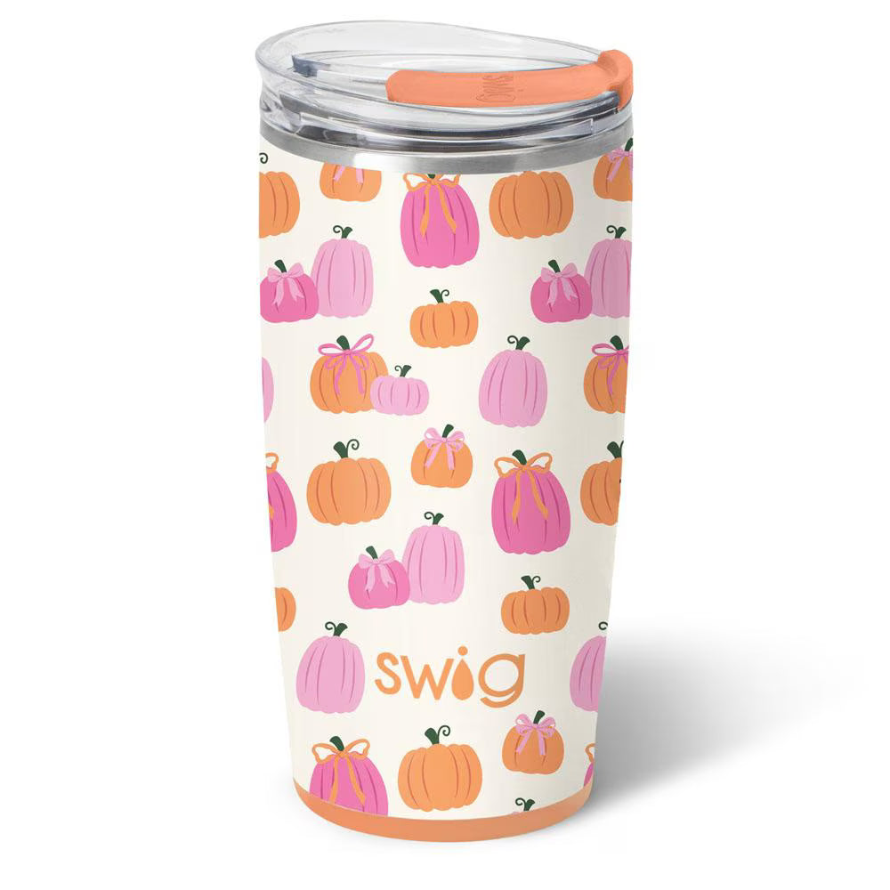 Pumpkins and Bows Swig Tumbler - 22oz-Tumblers-Dear Me Southern Boutique, located in DeRidder, Louisiana