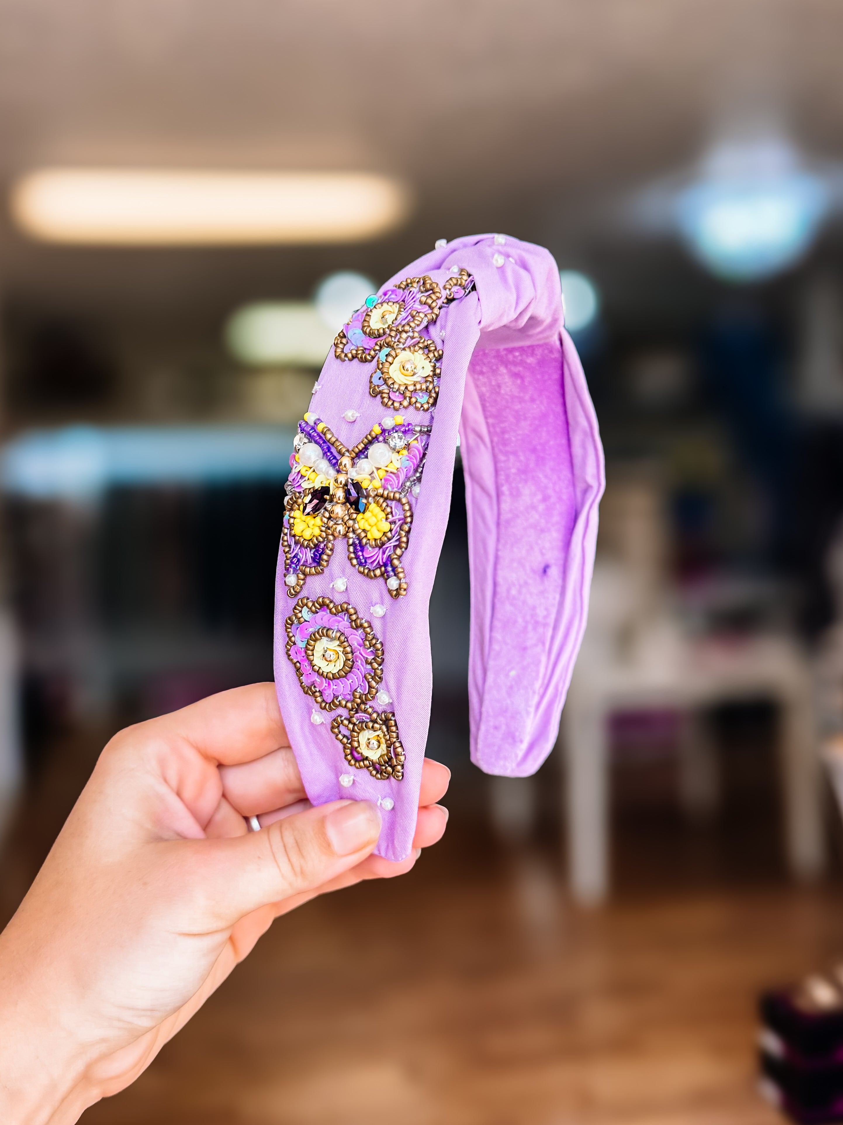 Purple Butterfly Twist Headband-Hair accessories-Dear Me Southern Boutique, located in DeRidder, Louisiana