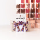 Purple & Gold Coquette Bow Randans-Earrings-Dear Me Southern Boutique, located in DeRidder, Louisiana