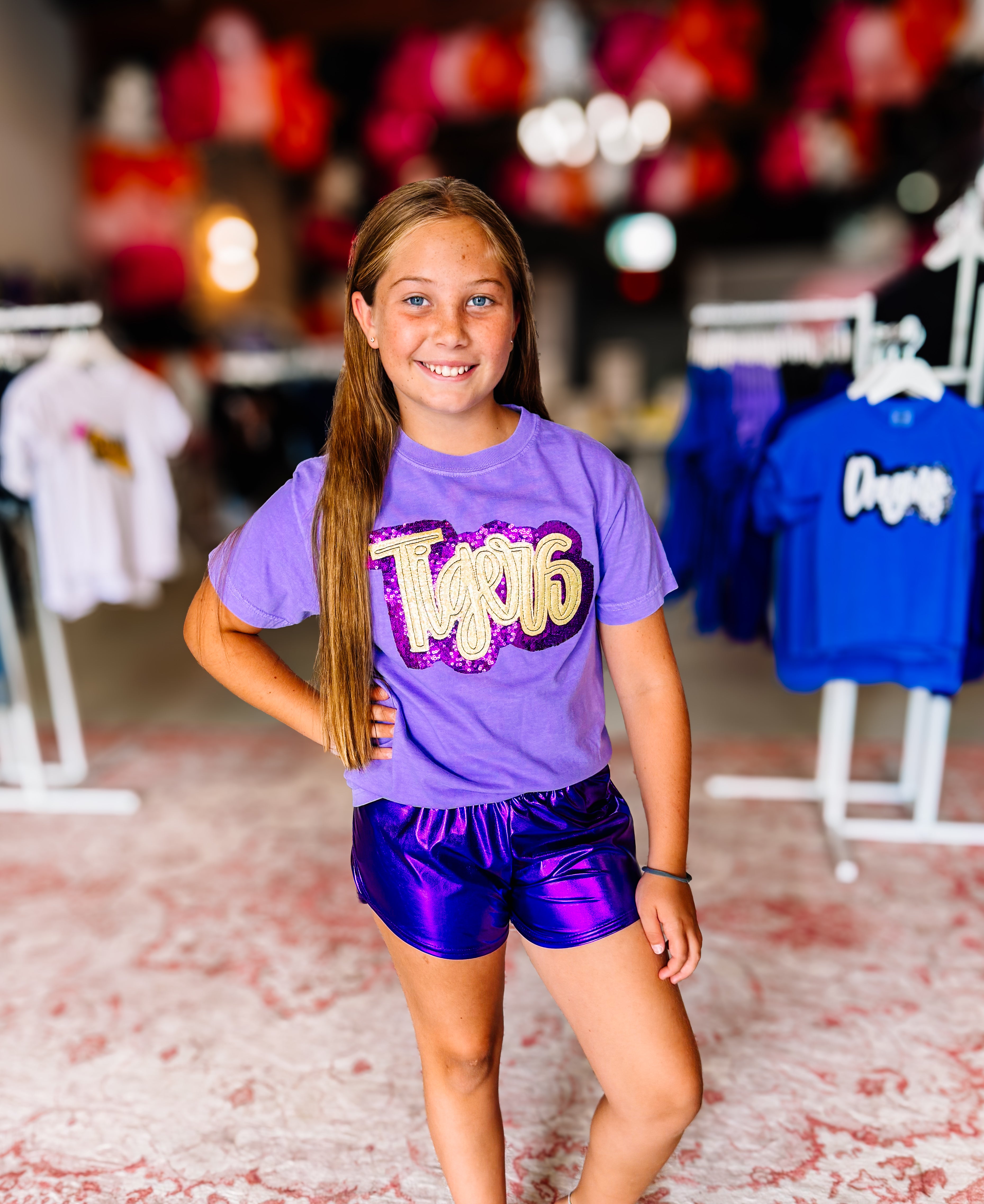 Purple Popstar Shorts-JAG Shorts-Dear Me Southern Boutique, located in DeRidder, Louisiana