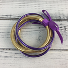 Purple and Gold Bangle Bracelet Set-Bracelets-Dear Me Southern Boutique, located in DeRidder, Louisiana