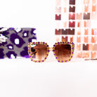 Purple and Gold Stone Sunglasses-Sunglasses-Dear Me Southern Boutique, located in DeRidder, Louisiana