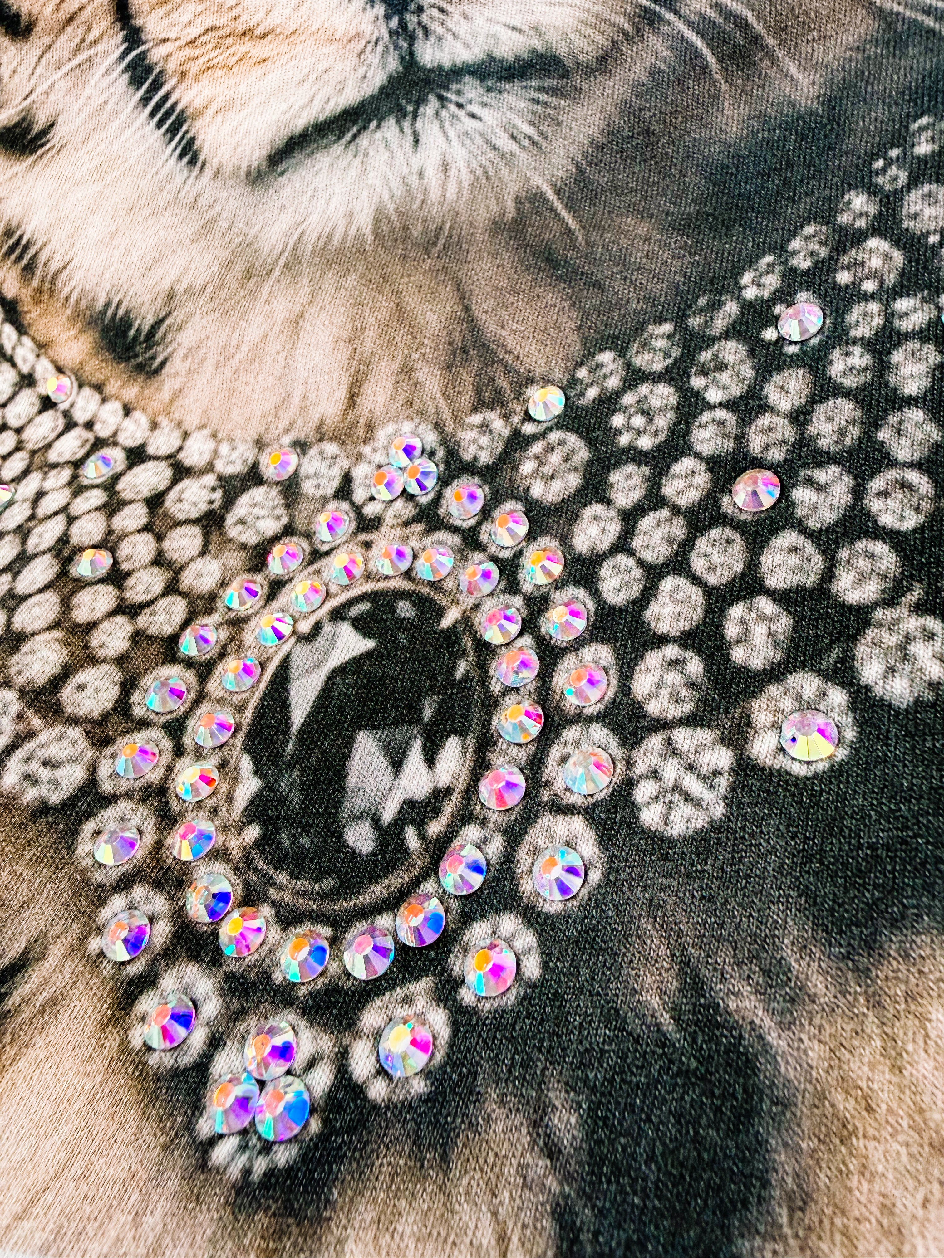 Queen of the Jungle Bougie Rhinestone Tee-Presales-Dear Me Southern Boutique, located in DeRidder, Louisiana