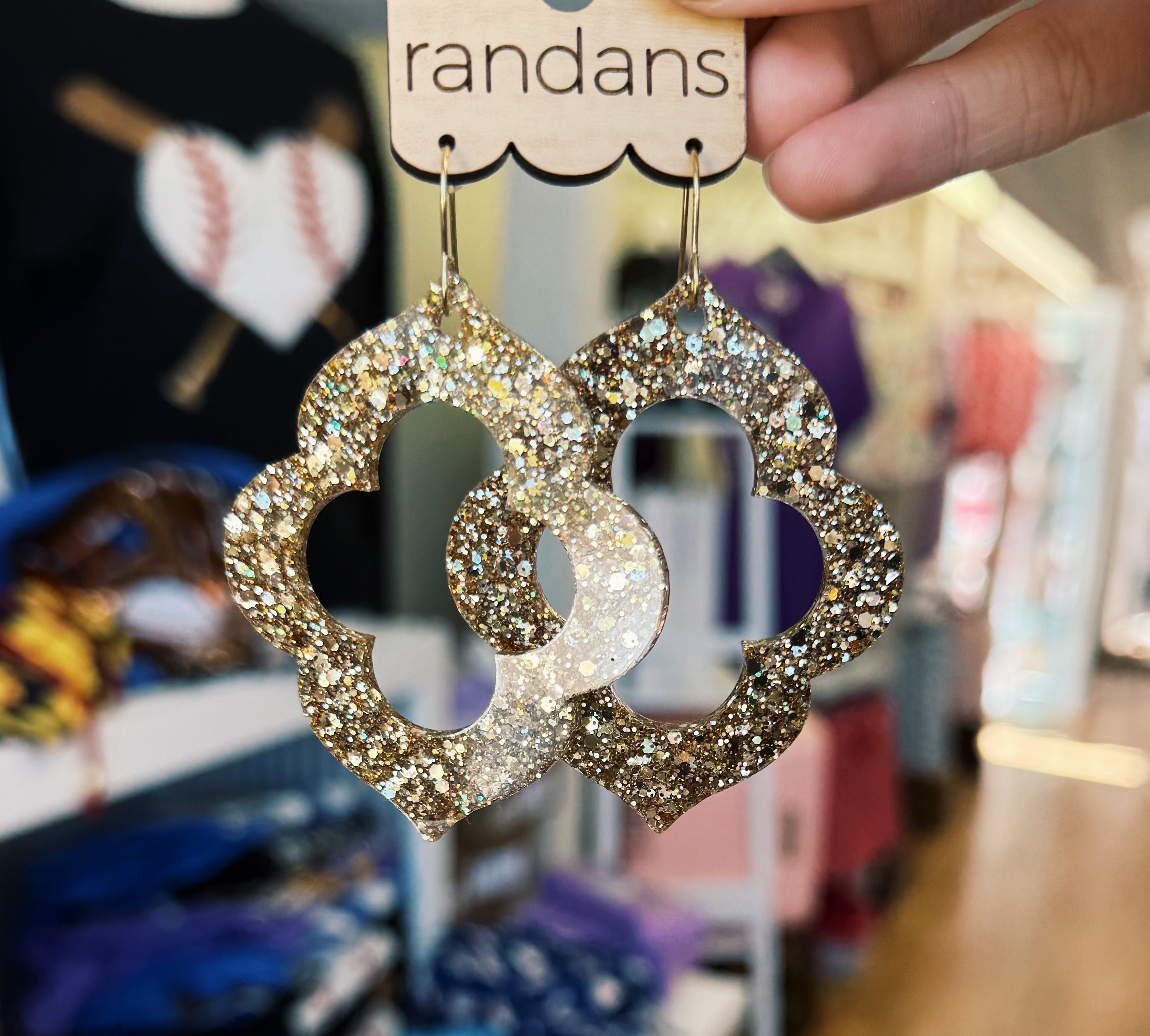 Randan Gold Quatrefoil Dangle Earrings-Earrings-Dear Me Southern Boutique, located in DeRidder, Louisiana